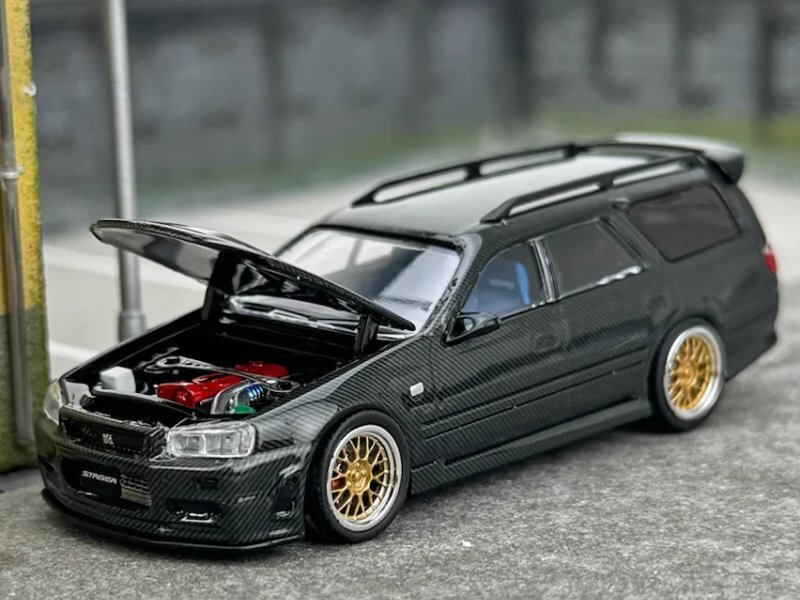 ミニカー 1/64 ZOOM Stagea R34 260RS Blue Carbon NISSAN Stagea (R34) - blue carbon - Zoom 1:64 | eBay