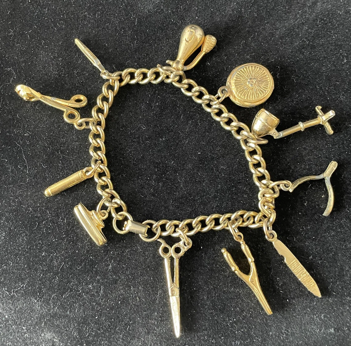 Hair stylist charm bracelet deals