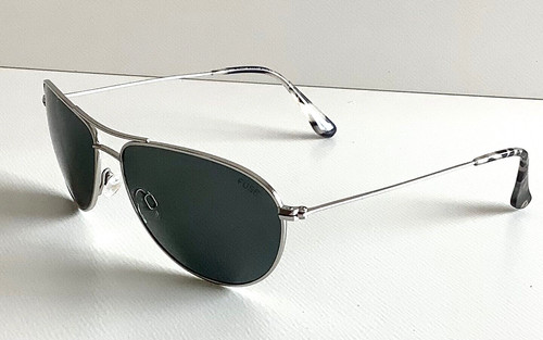 Maui Jim Sea House Sunglasses MJ 772-17 Silver Frames Polarized Fuse Black Lens