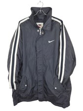 Vintage 90's Nike Men's Windbreaker Jacket Full Zip Black/ White Stripes Sz XL