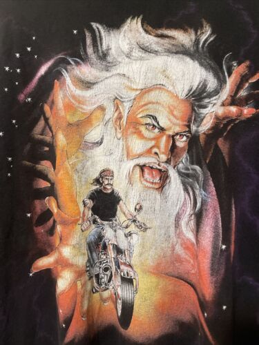 Camicia vintage anni '90 Harley Davidson Last Biker on Earth Wizard Lightning 3D XXL - Foto 3 di 8