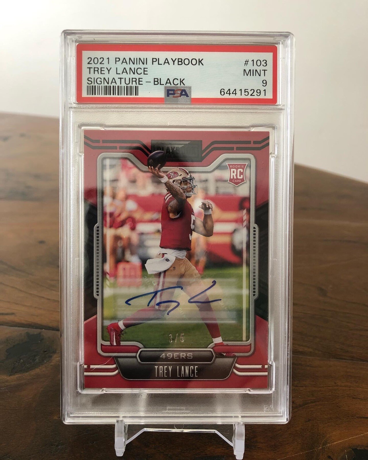 Trey Lance Panini Playbook #103 Signature-Black