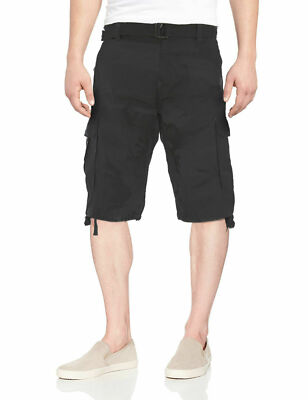 【BAON】Belchi Military Cargo Bermuda Pants Men's Belted Cotton Military Army Twill Camo Utility Pocket