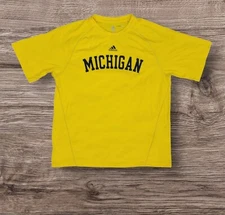 Michigan Wolverines Adidas Climalite Short-Sleeve Performance Shirt Size Large