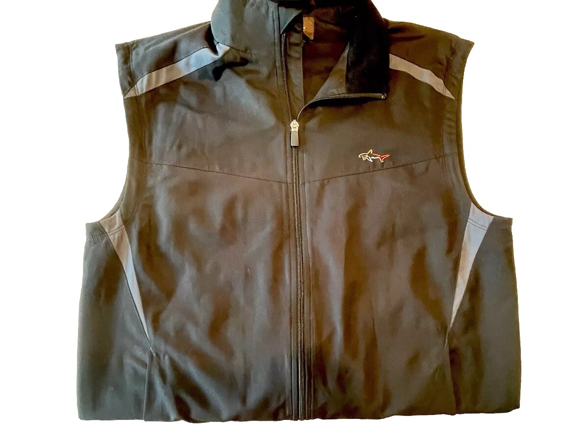 Greg Norman for Tasso Elba Softshell Golf Vest Zip  Lined Gray Men's Size S