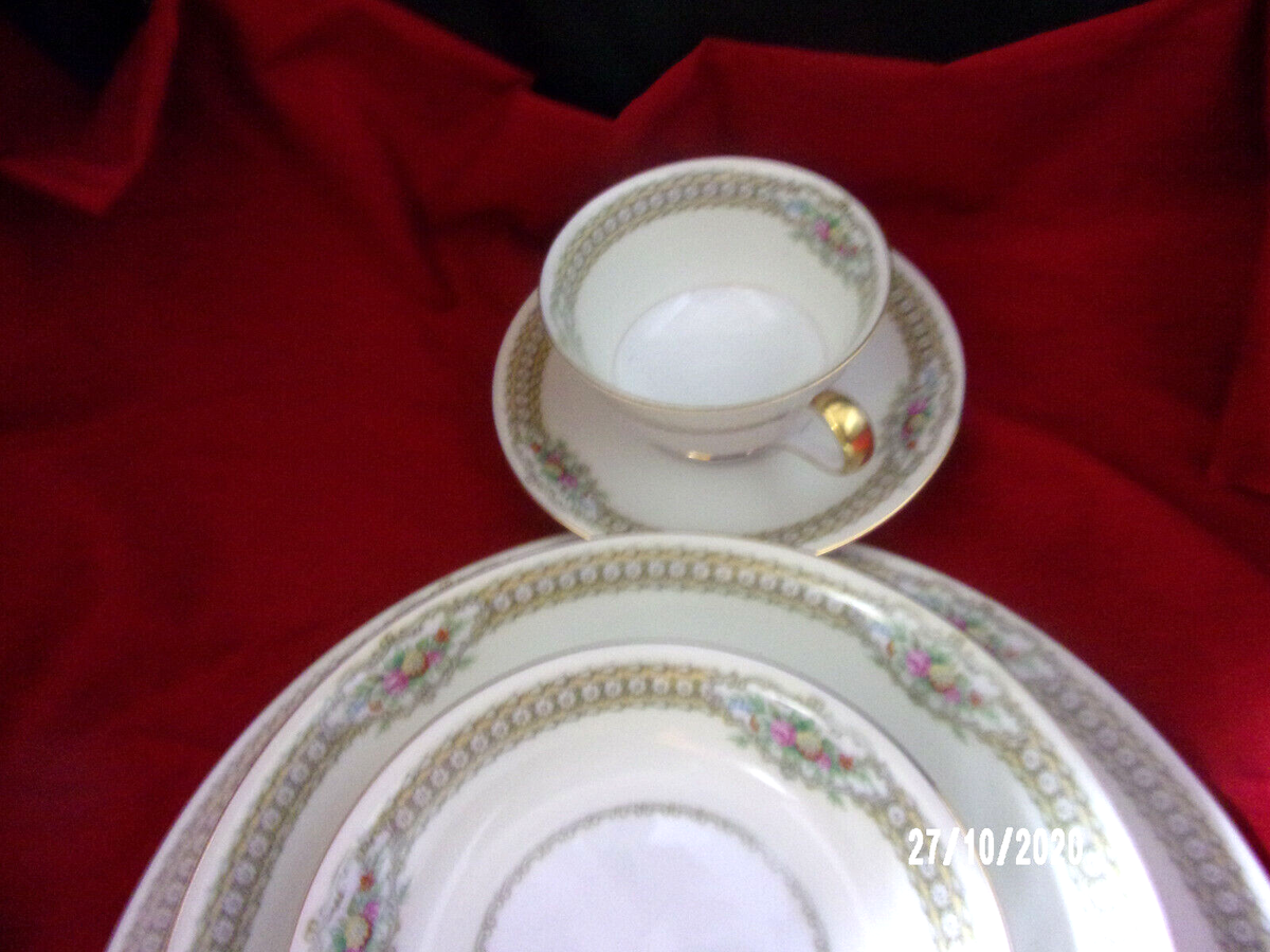 VINTAGE 5PC PLATES SETTING NORITAKE China dishes Rodista 590 Japan
