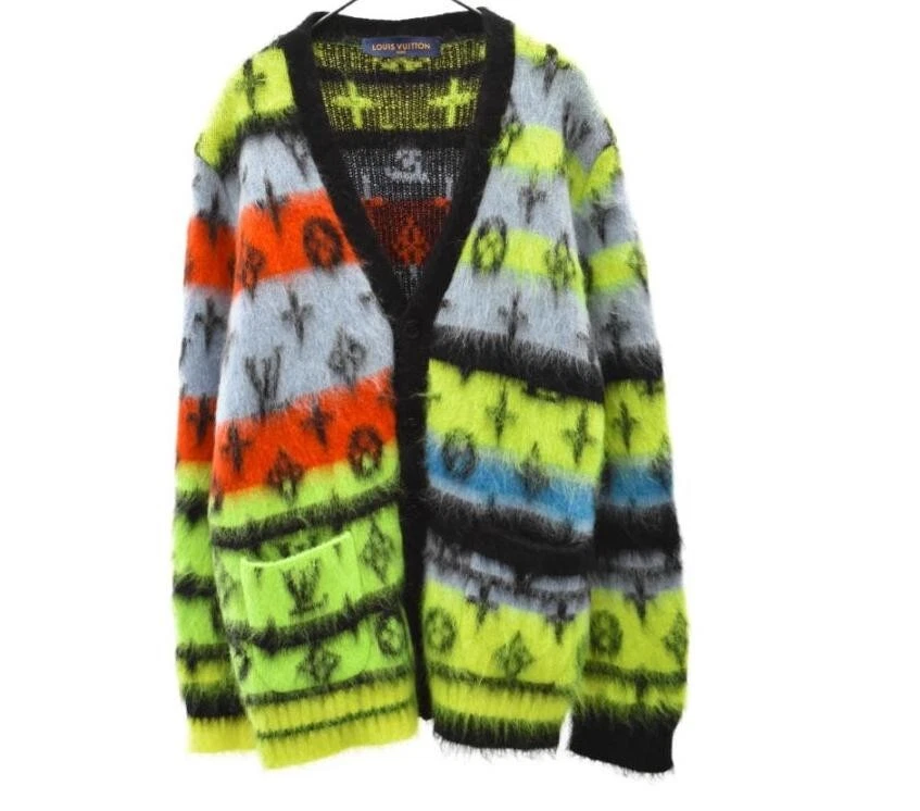 Authentic LOUIS VUITTON Mohair Monogram Cardigans XL eBay