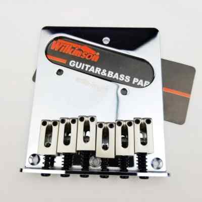Wilkinson 52.5mm(2-1/16 inch) 6 Saddles Modern Bridge for American Guitar WOT03