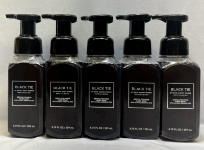 5 Black Tie Men's Collection Bath & Body Works Gentle Foaming Hand Soap 8.75 oz