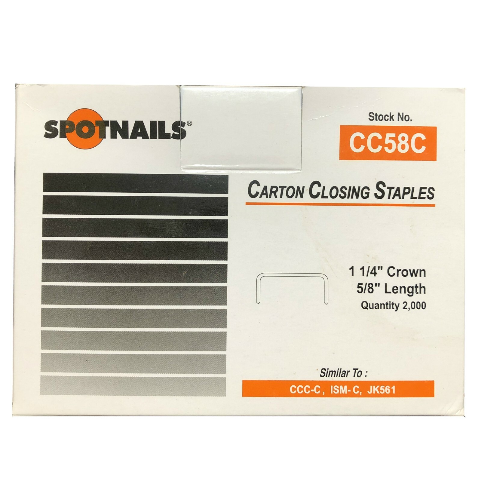 CC58C Carton Closing Staple,1-1/4