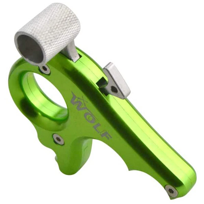 Archery Release Aids 3 Finger Thumb Trigger Caliper Compound Bow Grip Hunting - Image 3 of 4