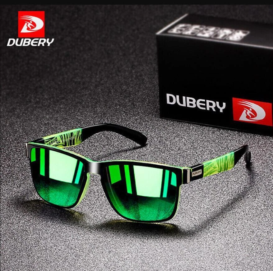 DUBERY Sports Polarized Sunglasses for Men Women Square Driving Fishing Glasses