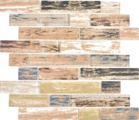 Glasmosaik Holzoptik Wandmosaik Fliesen KüChenrüCkwand Fliesenspiegel Wanddeko