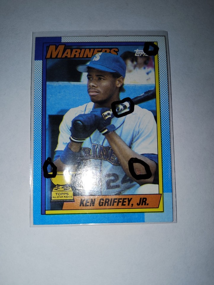 1990 Topps Ken Griffey Jr 336 Rookie Multiple Errors Card, See Photos