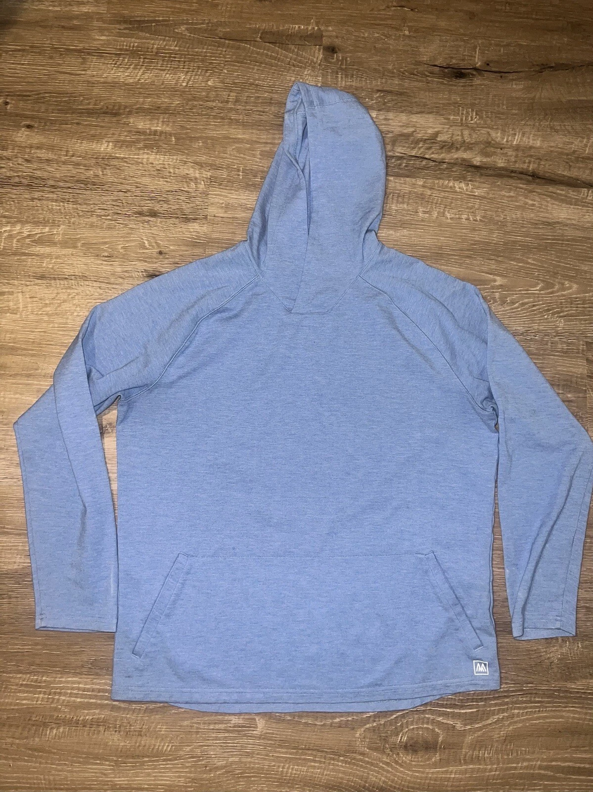 Mizzen + Main Hoodie Mens Medium Blue Pullover Hoodie
