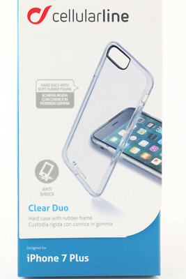 Cellularline Clear Duo iPhone 7 8 Plus Transparent Schutz Case Cover Hülle 359