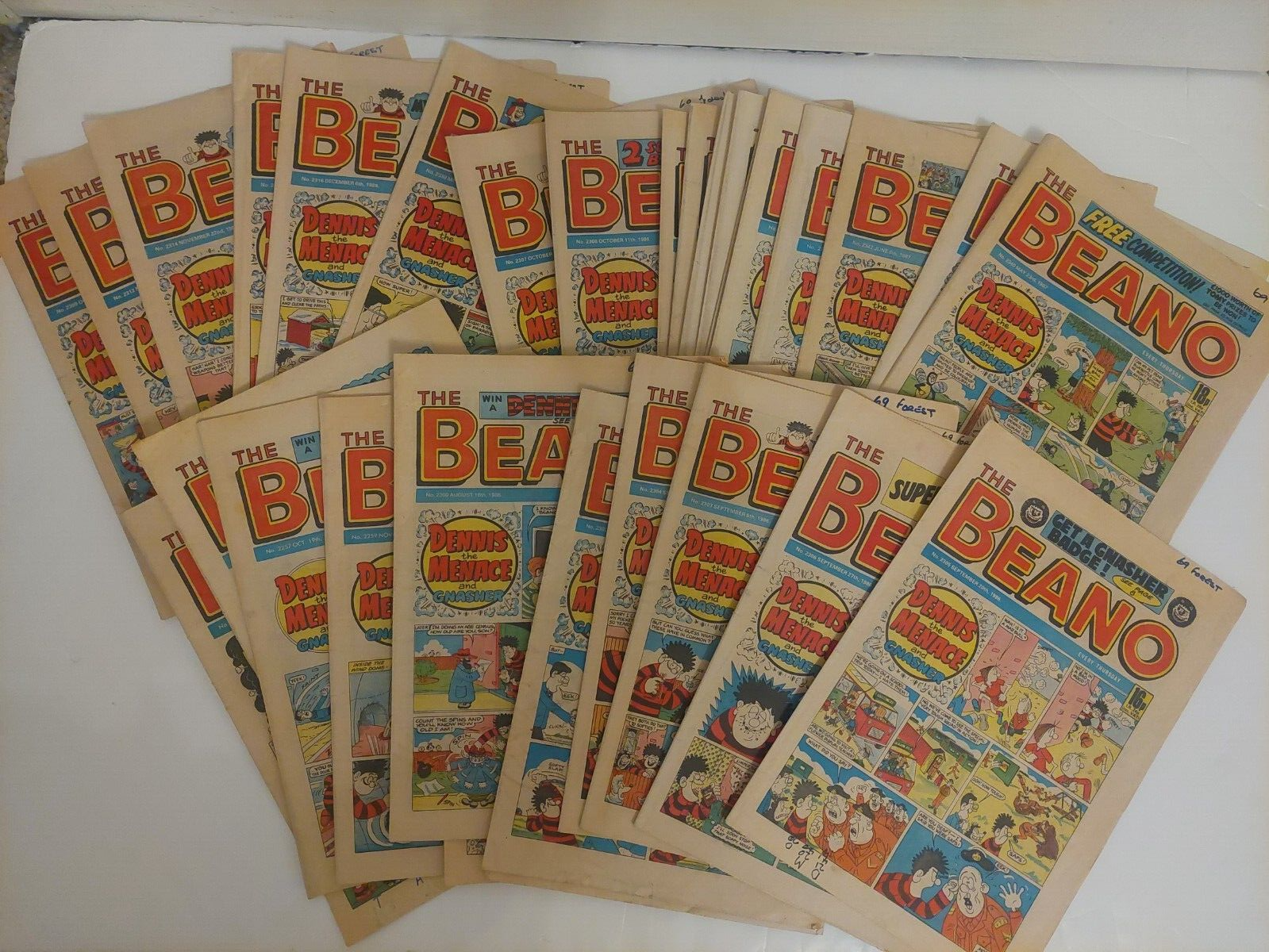 Large Bundle of The Beano Vintage Comic 1986 1987 33 magazines