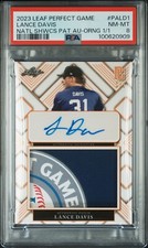 2023 Perfect Game PATCH AUTO Orange 1/1 LANCE DAVIS Arkansas Razorbacks PSA 8