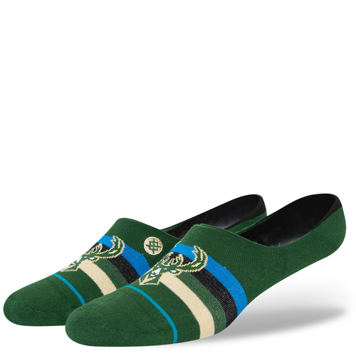 Stance Erwachsene grün unsichtbar Baumwolle NBA Basketball Milwaukee Bucks ST Socken Gr. M