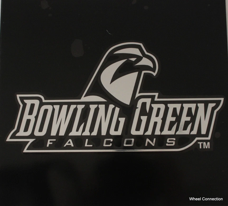 Calcomanía adhesiva gráfica Bowling Green University Falcons cromada larga ventana EE. UU. Foto 4 de 4