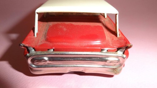 Vtg RANCH WAGON SANYO JAPAN TIN RED FRICTION TOY CAR in ORIGINAL BOX 1970's - Picture 5 of 11
