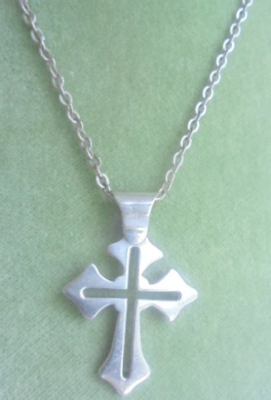 GNOCE Ciondolo a Forma Di Croce Retrò in Argento Sterling Ciondola Con Ciondolo a Forma Di Braccialetto/Collana Regalo Di Gioielli Per Donne Ragazze Figlie