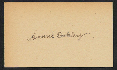 希少 アニー・オークリー ビンテージ写真 Annie Oakley Autograph & Photo Reprint On Original Period
