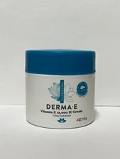 Derma E Vitamin E 12 000 IU Creme 4 oz 113 g CrueltyFree, EcoFriendly, Exp 08/26