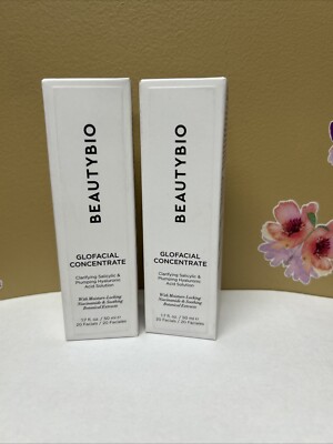 2  Beautybio Glofacial Concentrate Clarifying Plumping Hyaluronic 1.7 oz