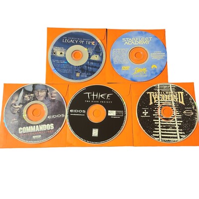 Lot Of 5 Vintage PC Games: Starfleet Academy, Thief, see Description or Pictures