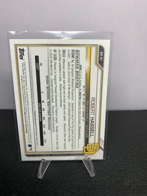 2021 Bowman Draft Sky Blue Robert Hassell Rookie 321/499 San Diego