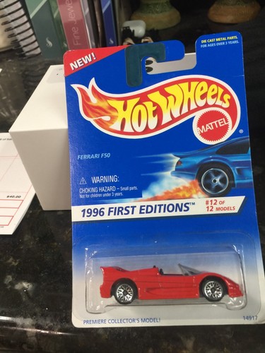 1996 Hot Wheels #377 First Editions 12/12 FERRARI F50 Red - Vintage Hot Wheels