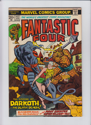 Fantastic Four #142 - First Appearance Darkoth, Gerry Conway Story (9.0) 1974