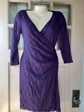 Chaps Woman's 3/4 Lace Sleeve Lined Dress Size 6