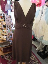 Vintage 1990s Ladies "After Six" Brown Dress