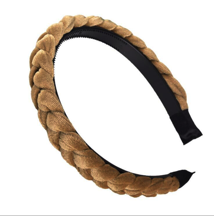 Dirndl Haarreif Damen - Breiter Samt Haarreif Mit Geflecht, Trachten Accessoire