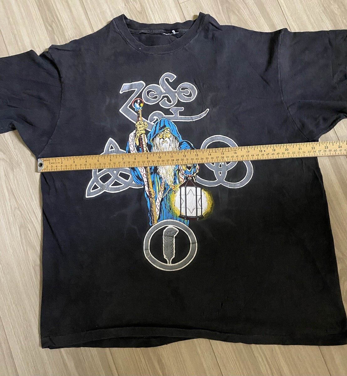 ビンテージ 80s BIS ホルスタイン シャツ vintage ネオロカビリー VINTAGE Zoso WIZARD 80's LED ZEPPELIN Original T SINGLE Stitch