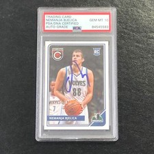 2015-16 Panini Complete #307 Nemanja Bjelica Signed Card AUTO PSA/DNA Slabbed RC