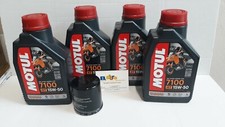 DUCATI Monster 695 2006 2008 KIT TAGLIANDO 4 LT MOTUL 7100 15W50 + FILTRO OLIO