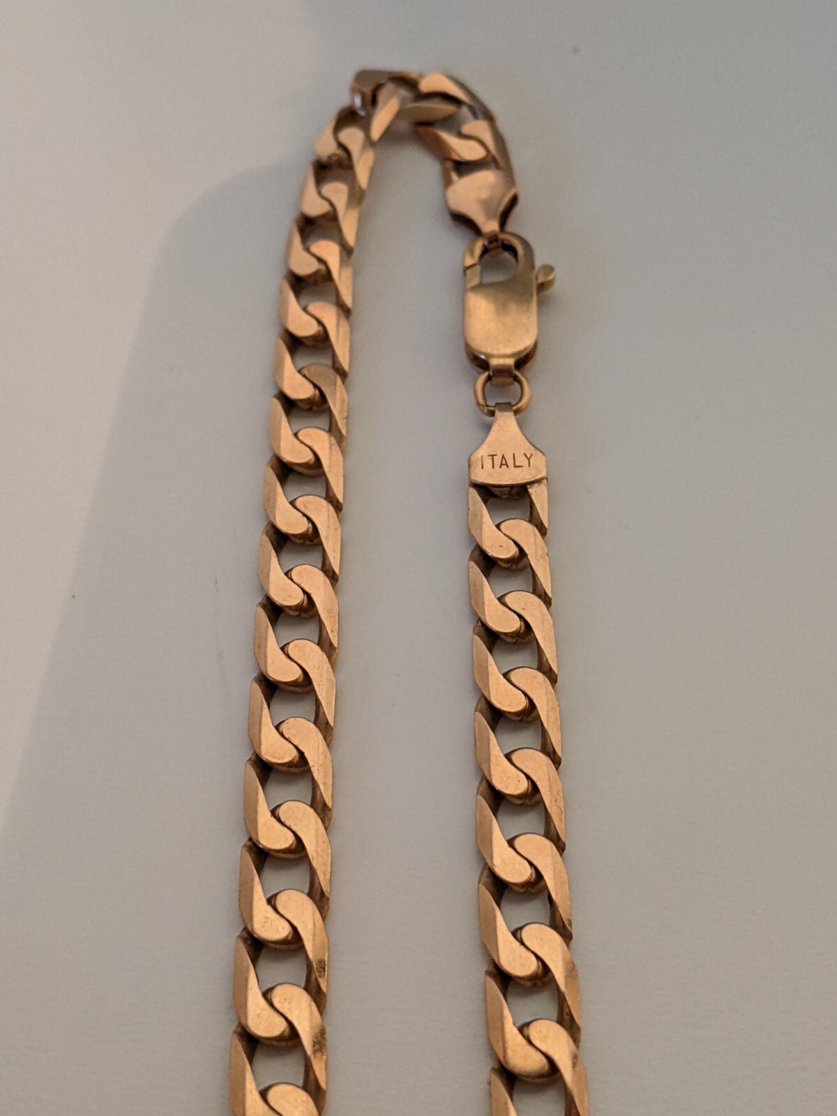 9ct Solid Gold Flat Curb Link Chain / Necklace - … - image 3