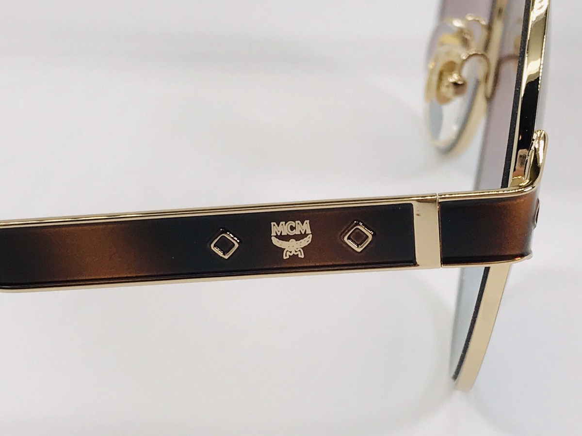 New MCM 124S 728 Gold & Brown Rose Azure Sunglasses 58mm