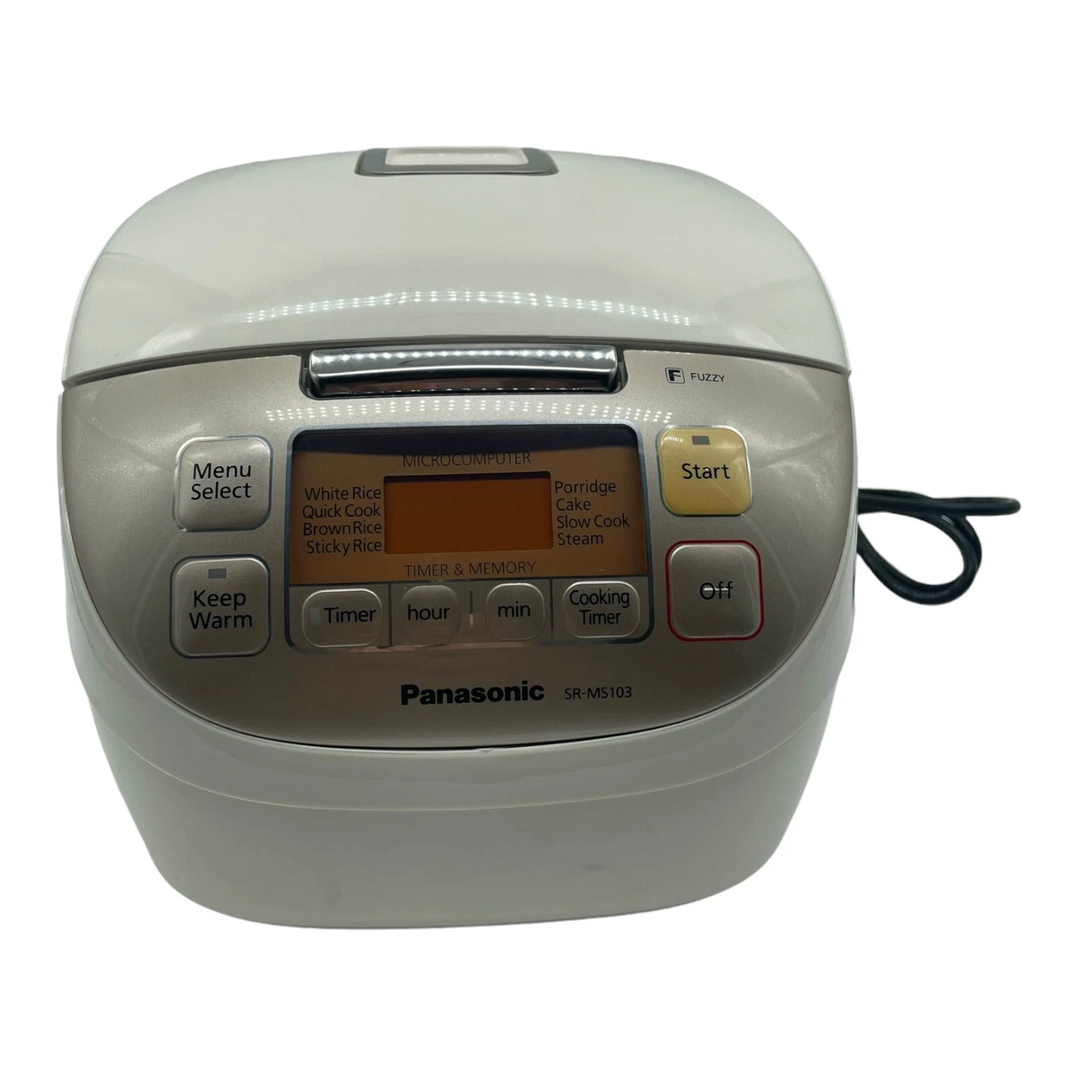 Panasonic SR-MS103 5-Cup Electric Rice Cooker 12hr Warmer Vegetable Steamer