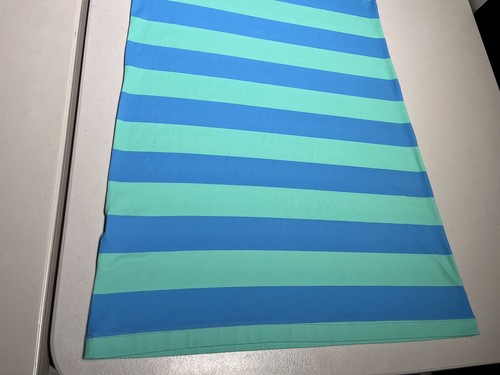 Matrosen Matrosen Kleid Damen klein blau türkis gestreift Print Stretch Nylon Strand - Bild 9 von 9