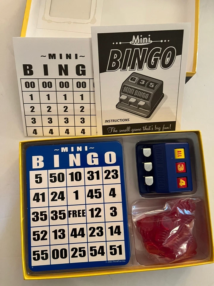 Thinkfun Mini Bingo Game-complete with Automatic Number Selector-ages 6-up - Image 2 of 4
