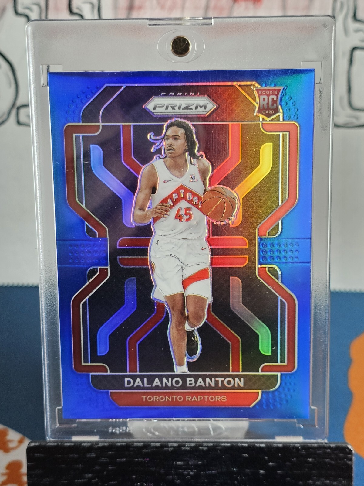 2021-22 Prizm Dalano Banton Blue Prizm Rookie RC #36/199 Raptors