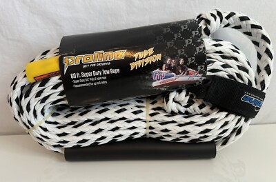Proline Tow Rope Super Duty 3/4'' Poly-E 60ft Long Tubing Rope Up To 6 Riders New