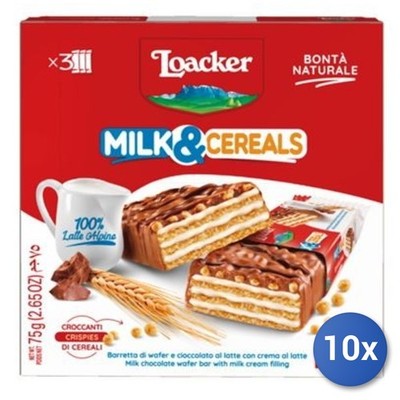 10X Multipack Loacker Choco & Cereals Gr 25X4 New