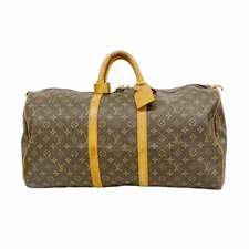 LOUIS VUITTON Monogram Keepall 55 Boston Bag M41424 LV Auth  A4840