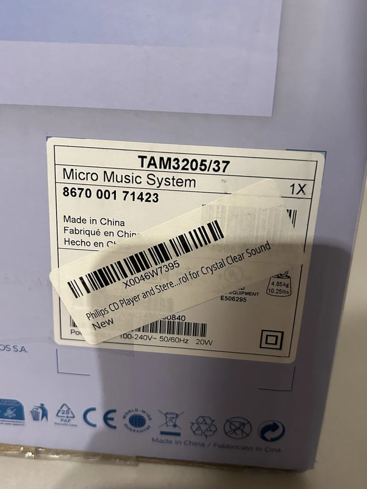 PHILIPS Micro Music System M3205 (TAM3205/37) CD Bluetooth MP3 USB FM - Sealed - Image 4 of 4