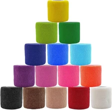 15 Pack Self Adhesive Bandage Wrap 2 Inch x 5 Yards Self-Adherent 2IN, Mix-15 